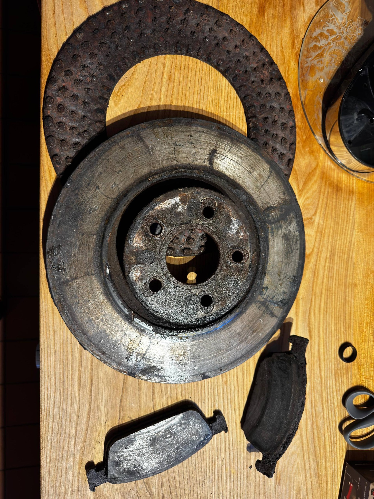 Brake disc and pads