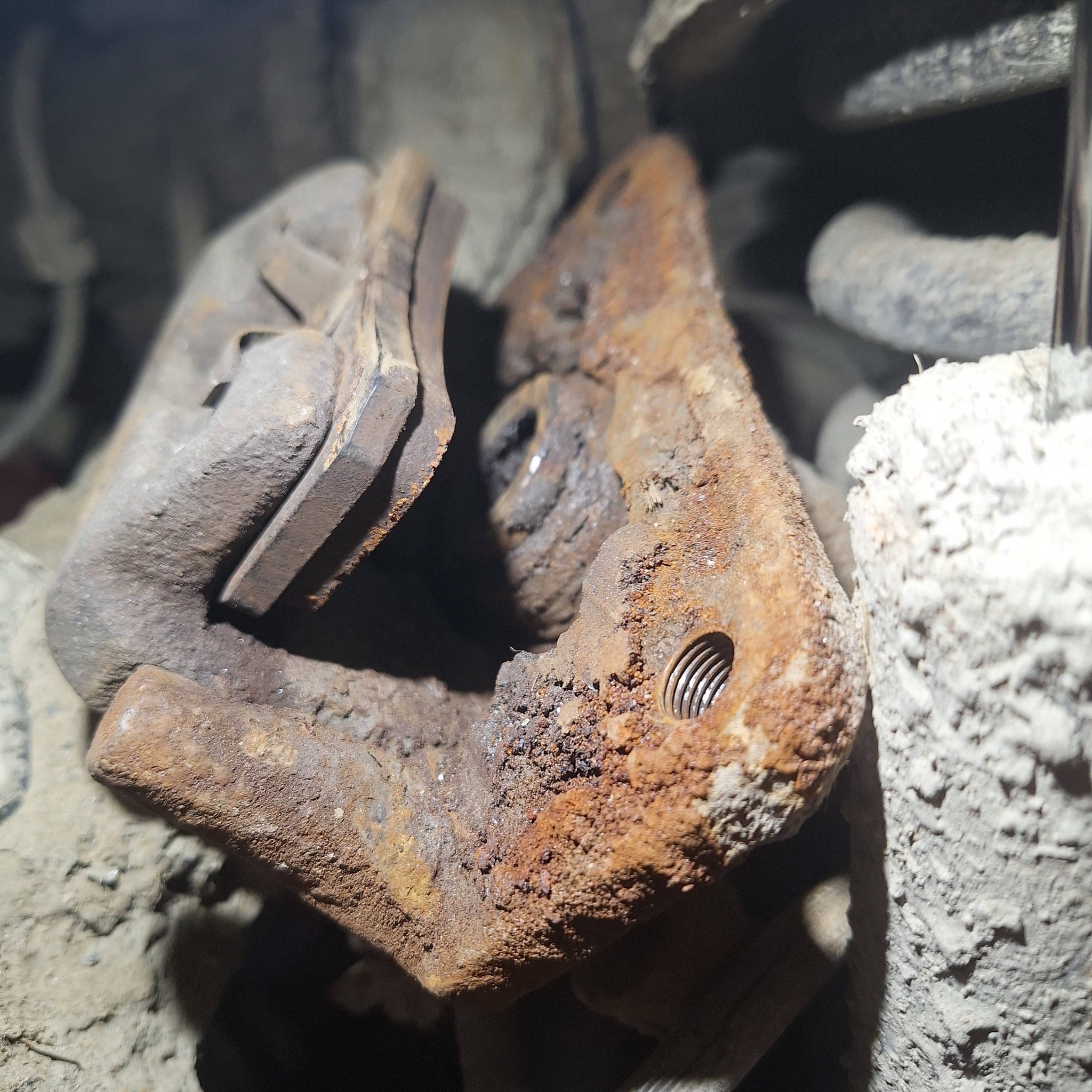 Rusty brake component