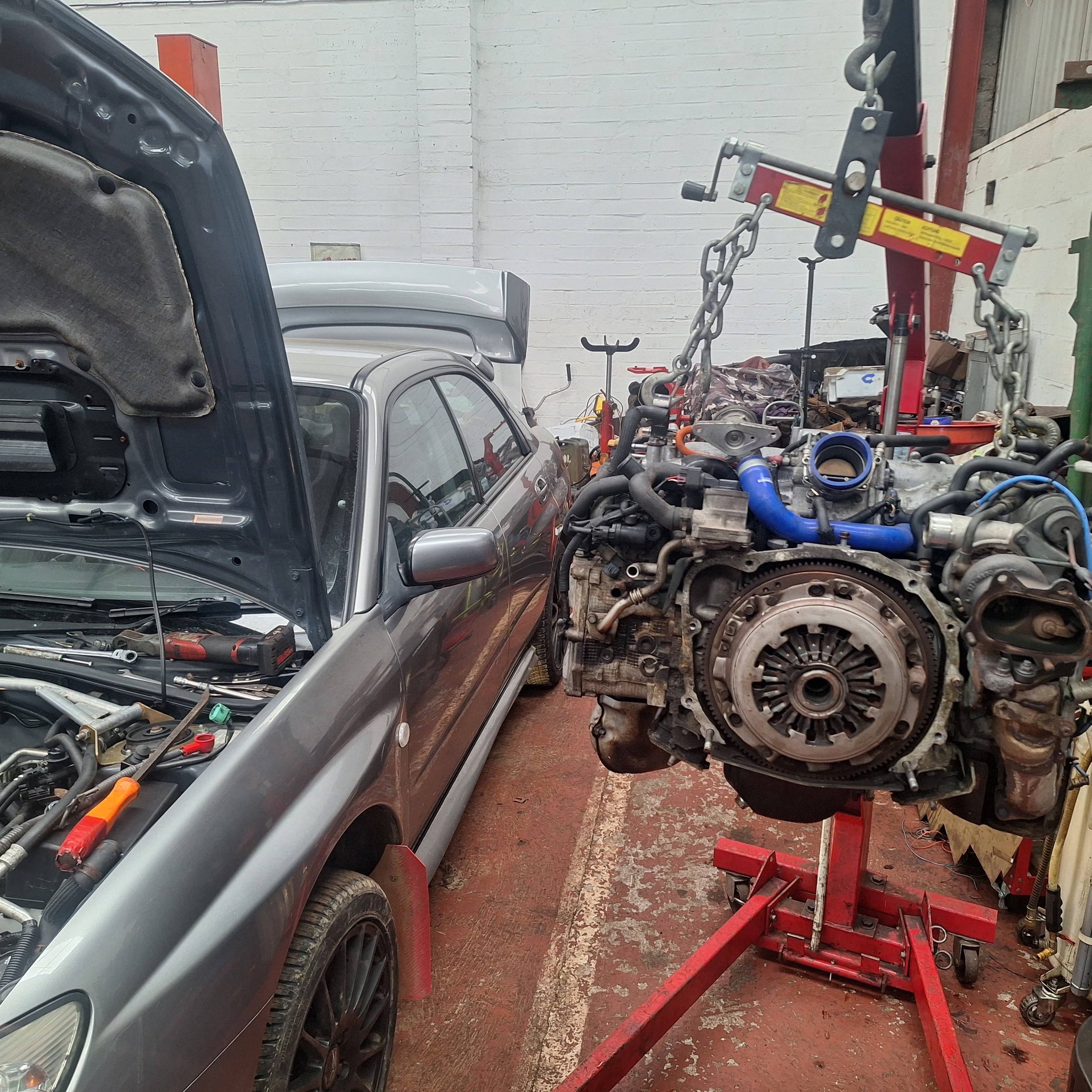 Engine removal and repair work